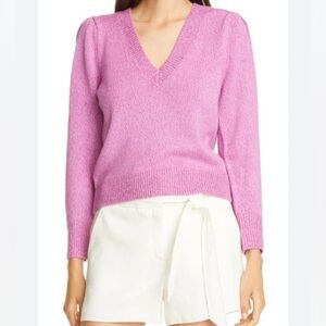Veronica Beard Pink V-Neck Sweater Lightweight Knit - Sold out at Nordsroms